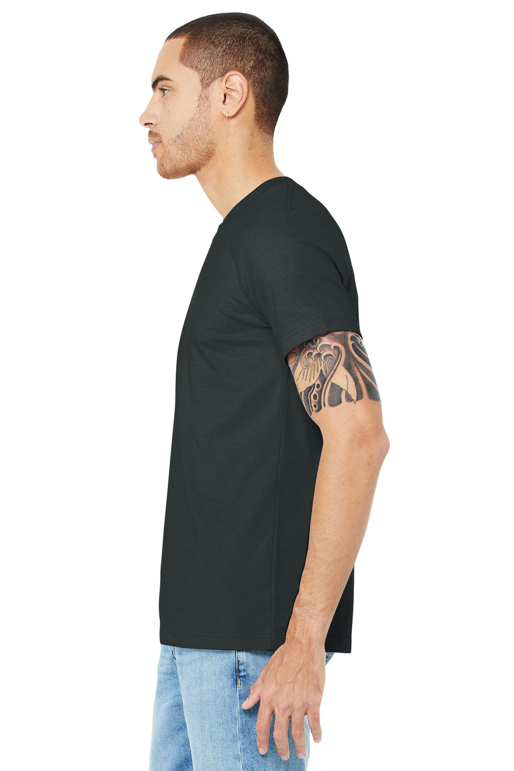 Dark Grey BELLA+CANVAS Unisex Jersey Short Sleeve Tee. BC3001