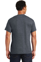 Dark Heather Gildan DryBlend 50 Cotton/50 Poly T-Shirt. 8000