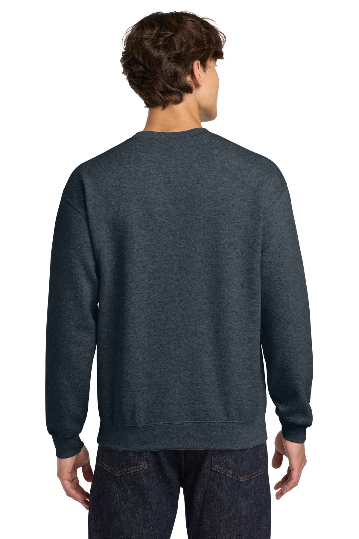 Dark Heather Gildan Heavy Blend Crewneck Sweatshirt. 18000