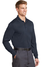 Dark Navy CornerStone Select Snag-Proof Long Sleeve Polo. CS412LS