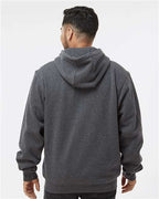 Dark Oxford Crossfire Heavyweight Power Fleece Hooded Jacket with Thermal Lining - 7033