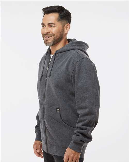 Dark Oxford Crossfire Heavyweight Power Fleece Hooded Jacket with Thermal Lining - 7033