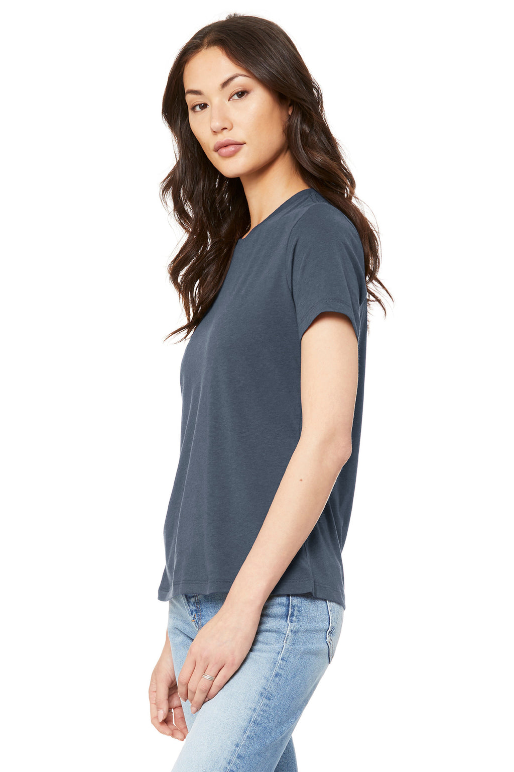DarkGrey BELLA+CANVAS Women's Relaxed Jersey Short Sleeve Tee. BC6400