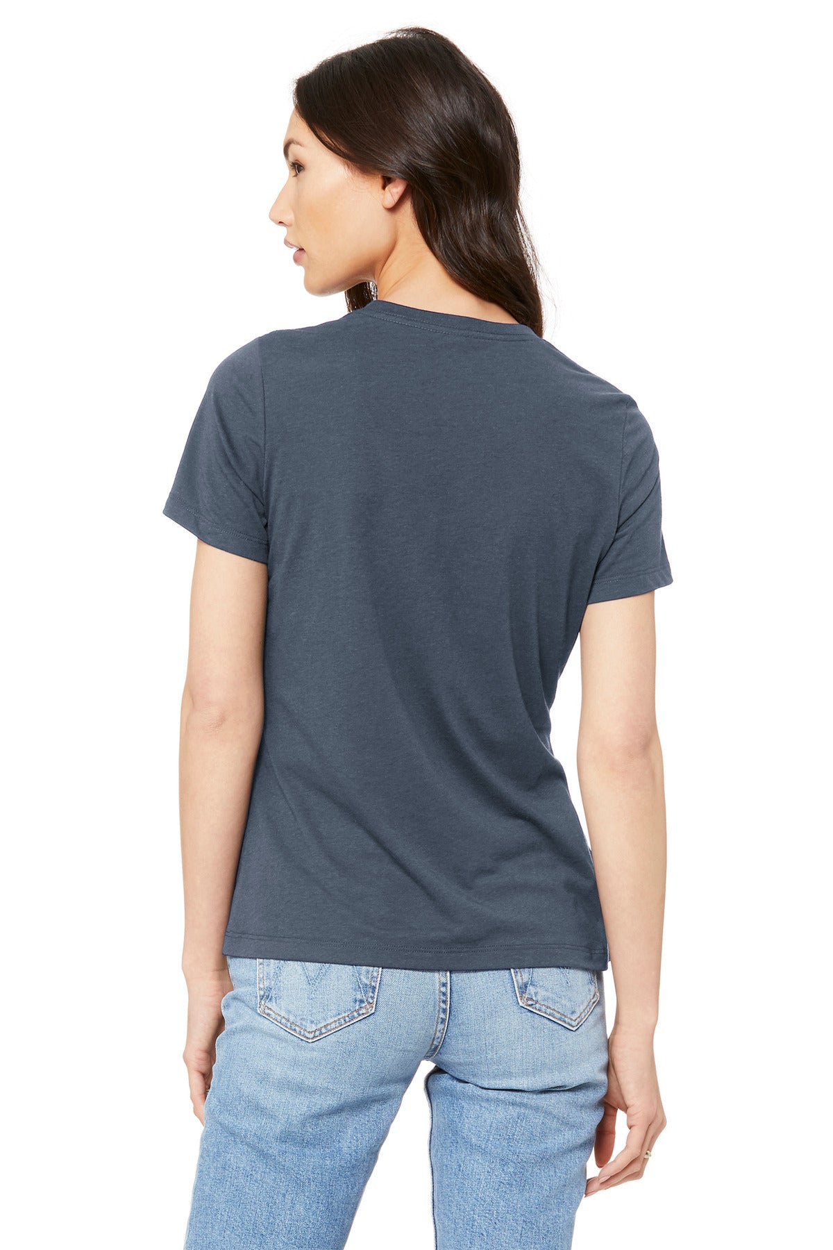 DarkGrey BELLA+CANVAS Women's Relaxed Jersey Short Sleeve Tee. BC6400