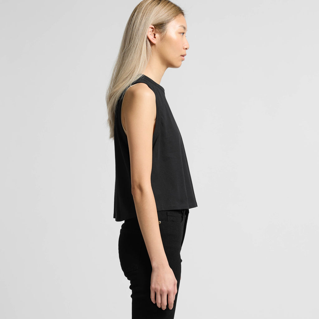 Left View of  Wo's Martina Crop Tank | 4091  grouped