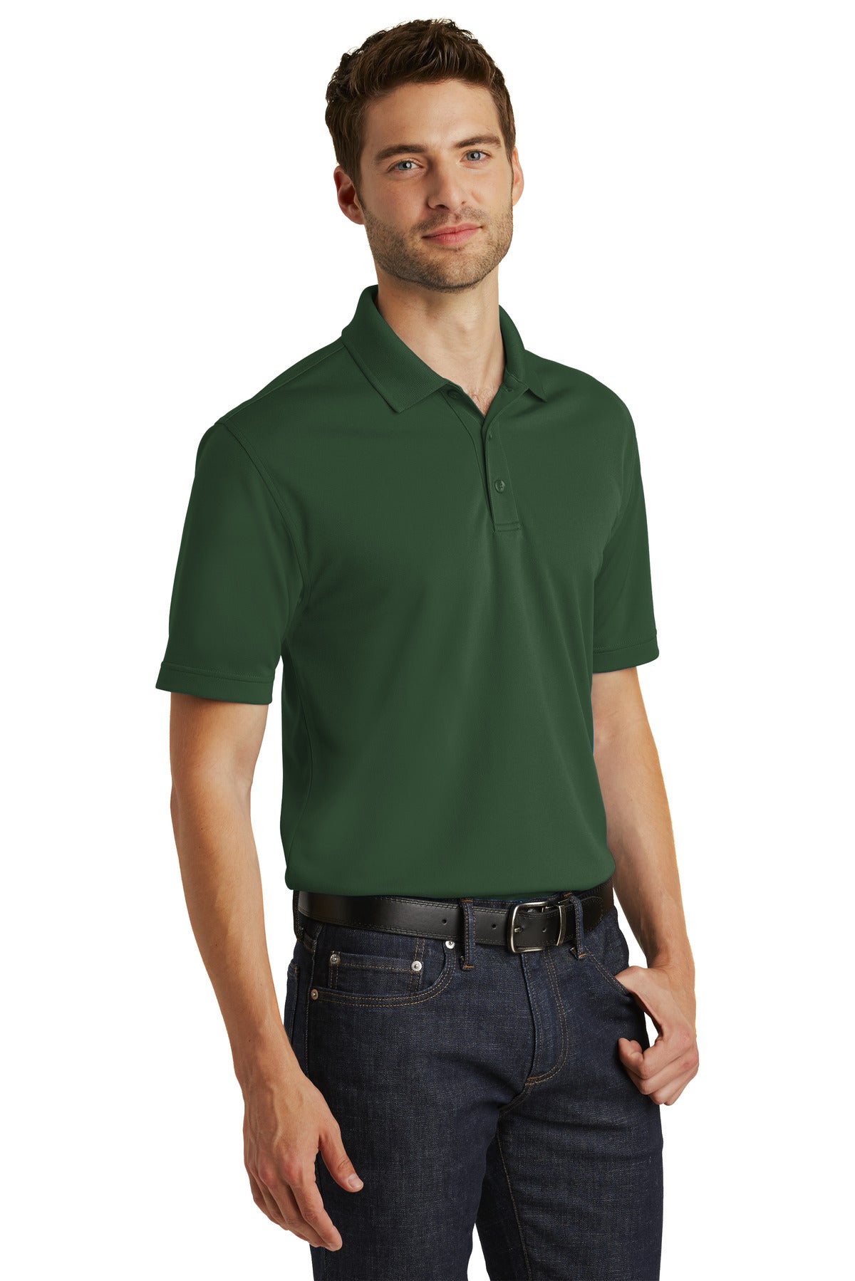 Deep Forest Gn Port Authority Dry Zone UV Micro-Mesh Polo. K110