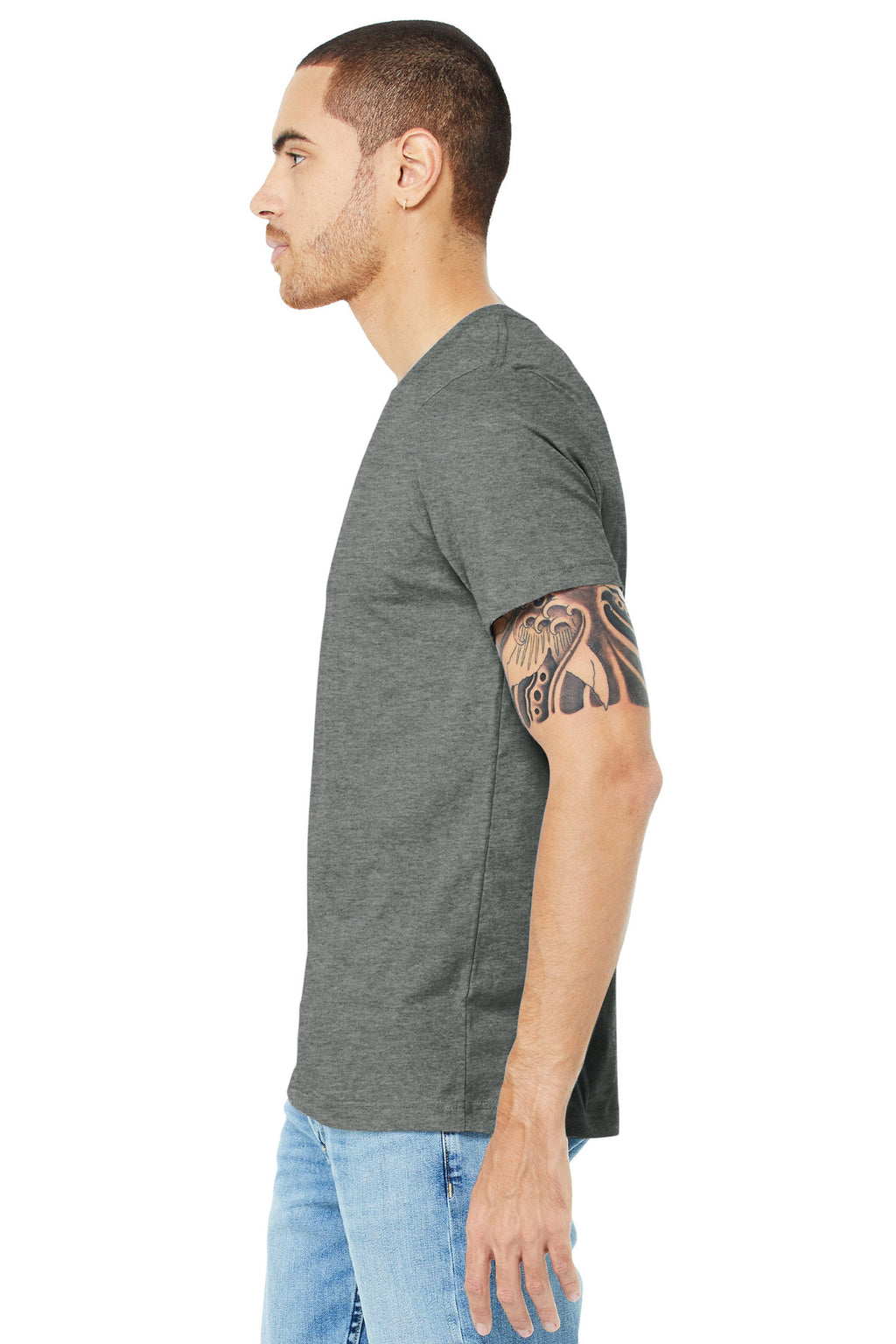 Deep Ht BELLA+CANVAS Unisex Heather CVC Short Sleeve Tee. BC3001CVC
