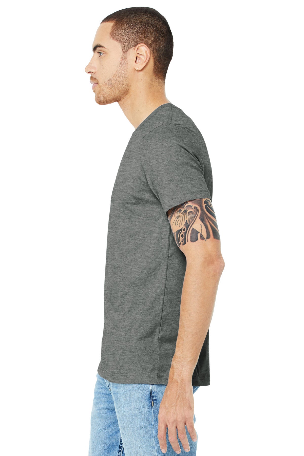 Deep Ht BELLA+CANVAS Unisex Heather CVC Short Sleeve Tee. BC3001CVC