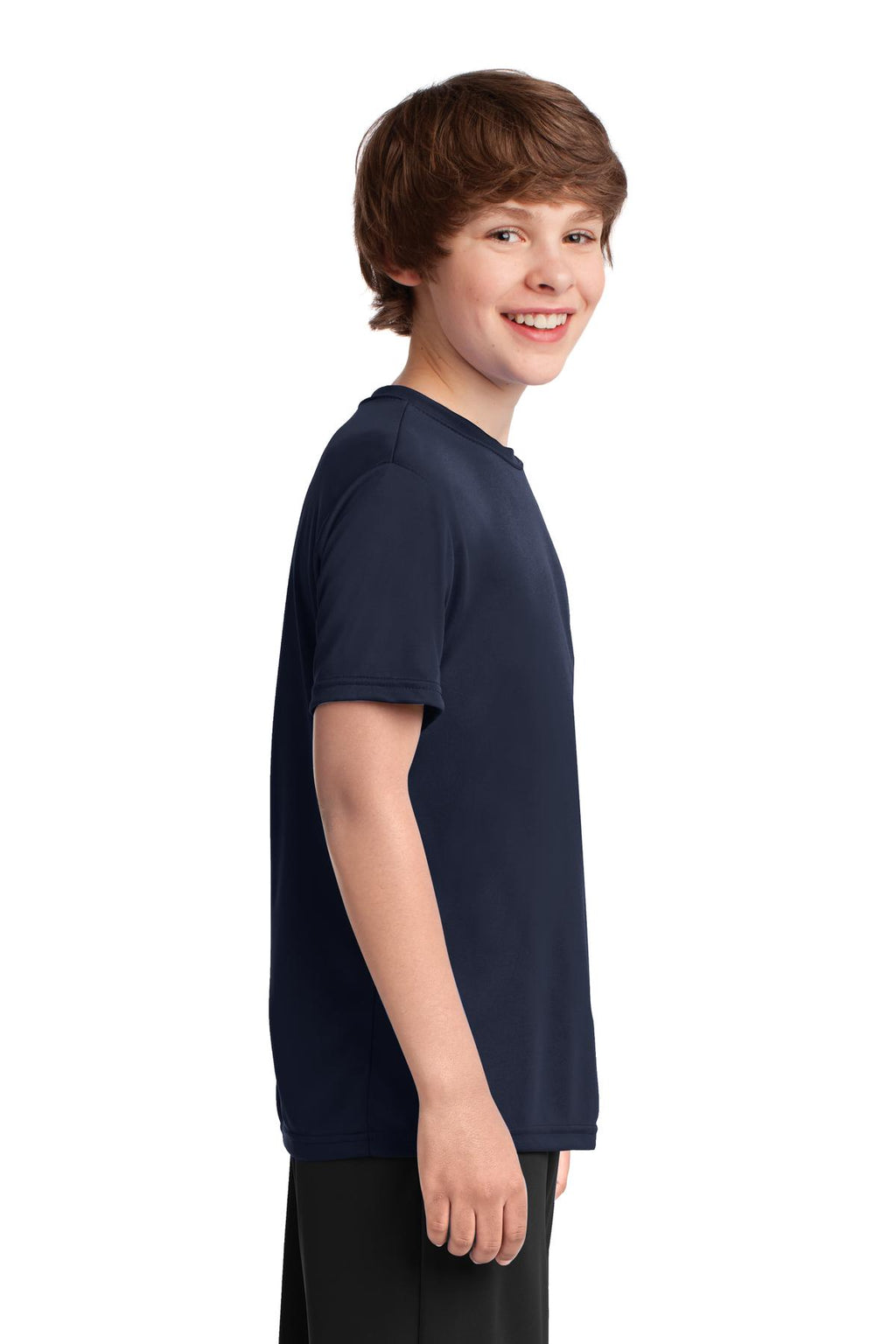 Deep Navy Port & Co Youth Performance Tee. PC380Y