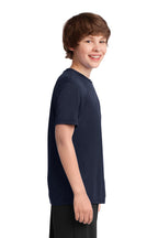 Deep Navy Port & Co Youth Performance Tee. PC380Y