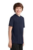 Deep Navy Port & Co Youth Performance Tee. PC380Y
