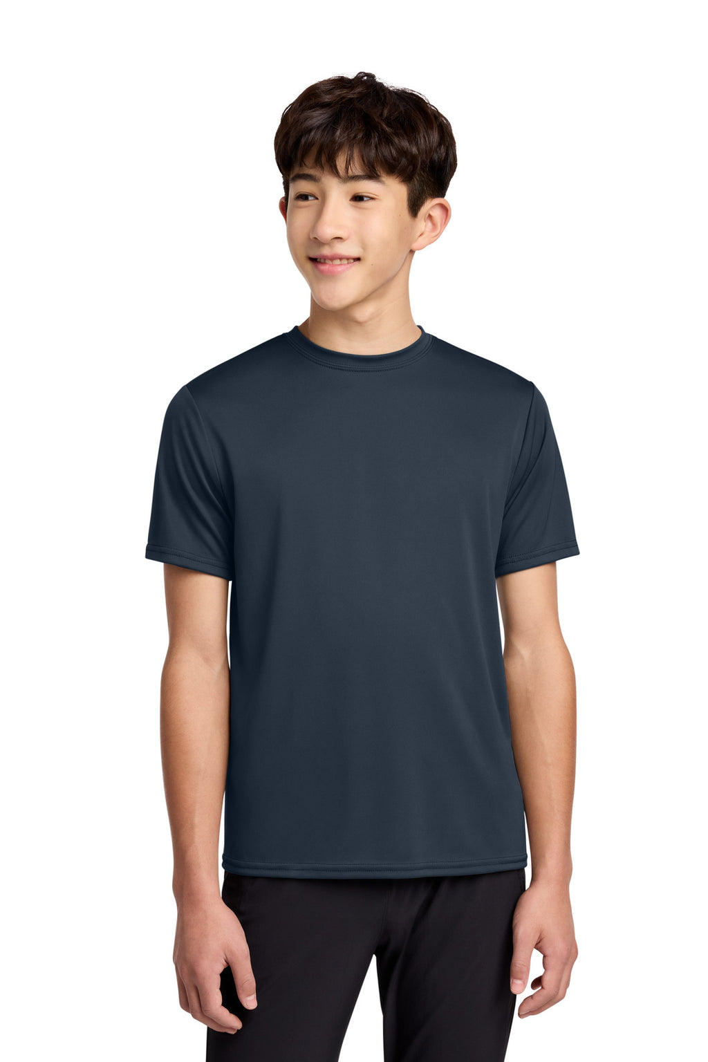 Deep Navy Port & Co Youth Performance Tee. PC380Y