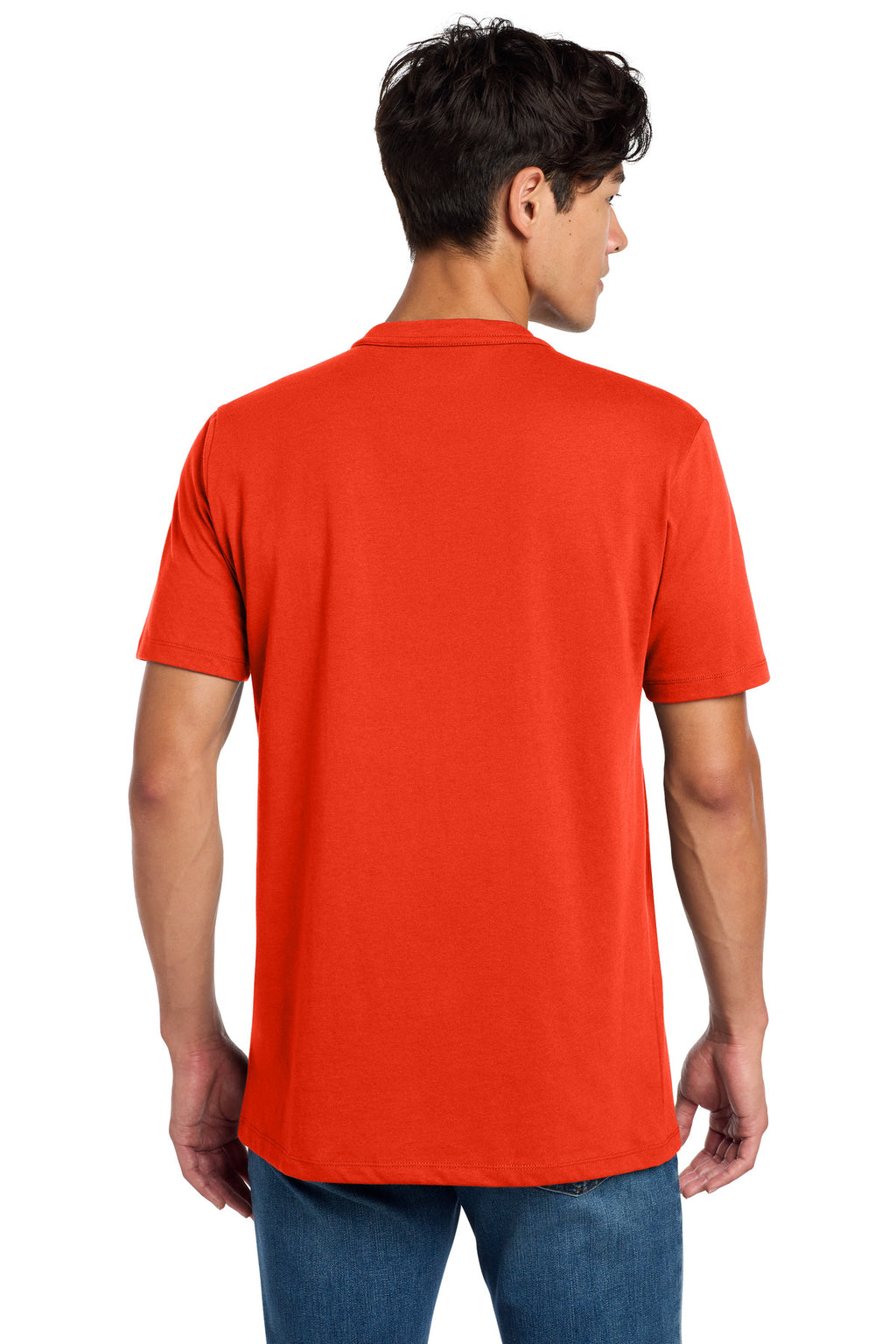 Deep Orange New Era Heritage Blend Crew Tee. NEA100