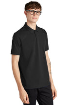 DeepBlack Mercer+Mettle Stretch Heavyweight Pique Polo MM1000