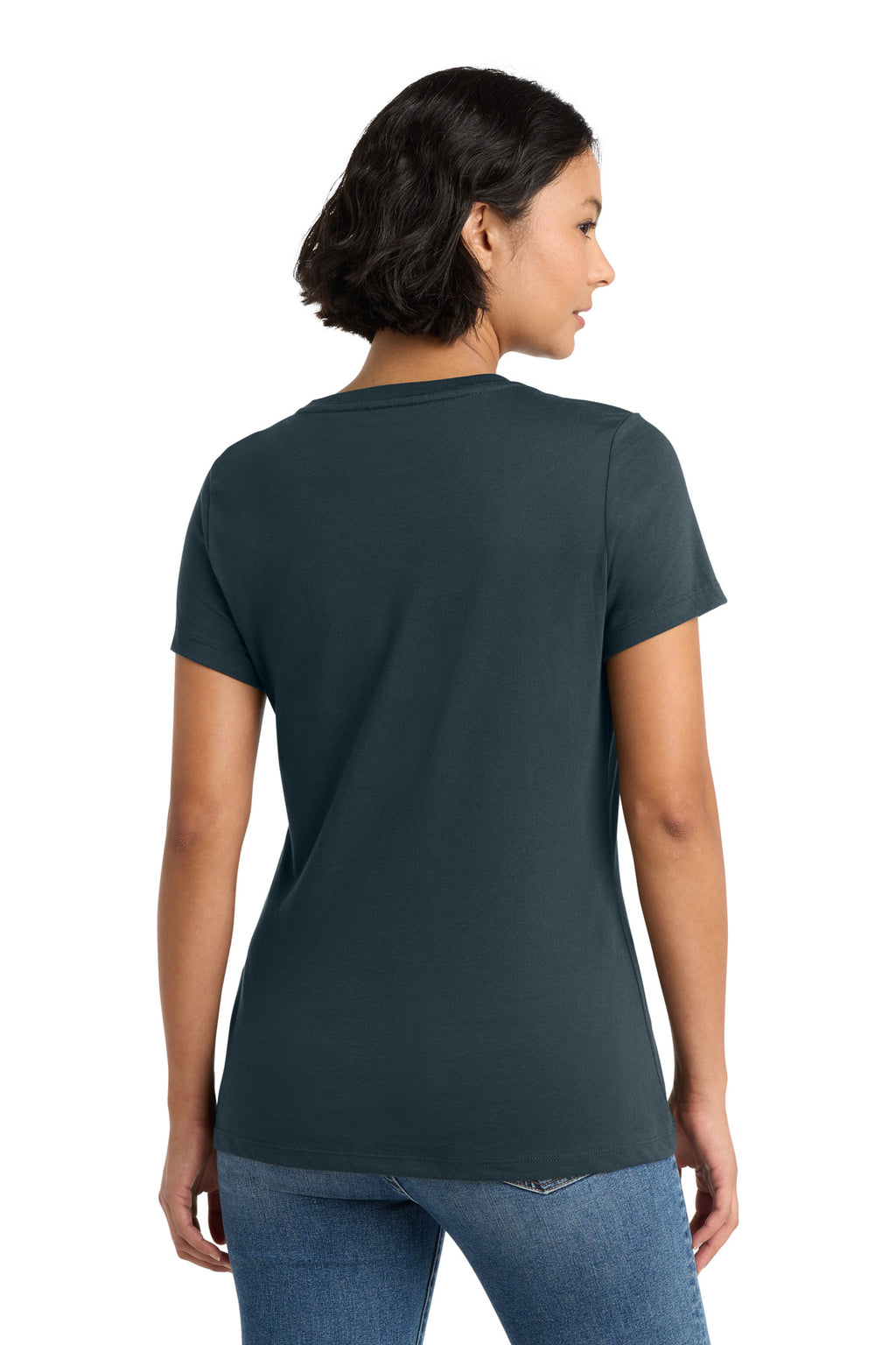 DeepStlBlu District Women's Perfect Weight Tee. DM104L