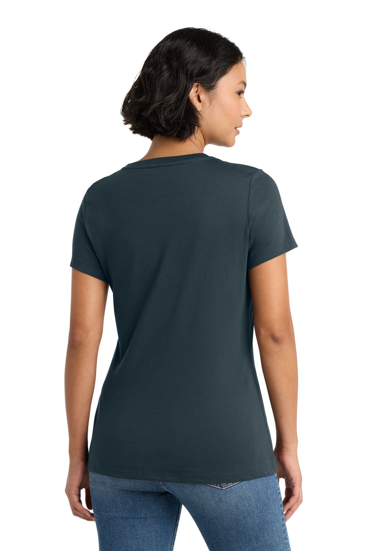 DeepStlBlu District Women's Perfect Weight Tee. DM104L