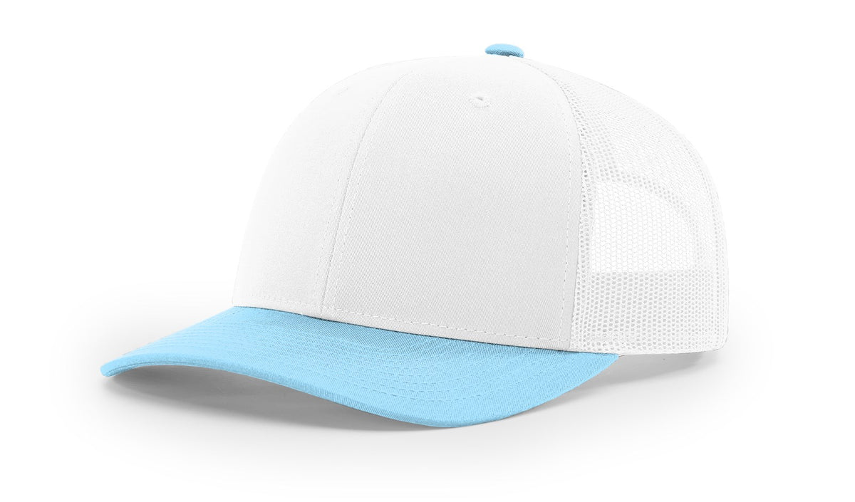 White/Columbia Blue Trucker
