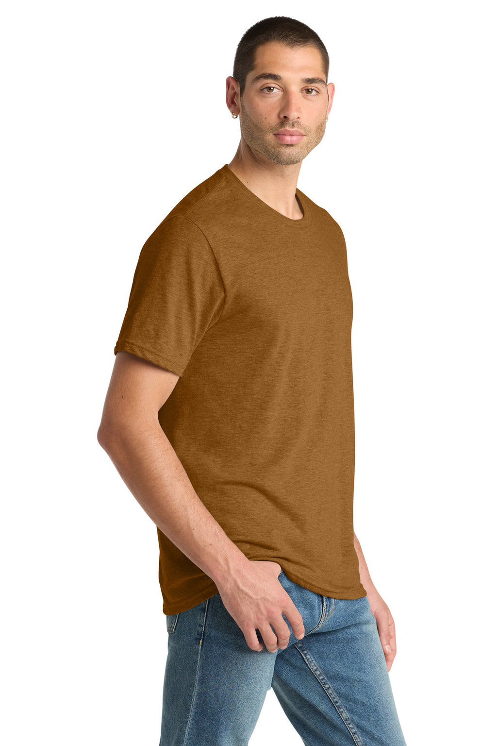 DkBrwnHthr District Perfect Blend CVC Tee. DM108