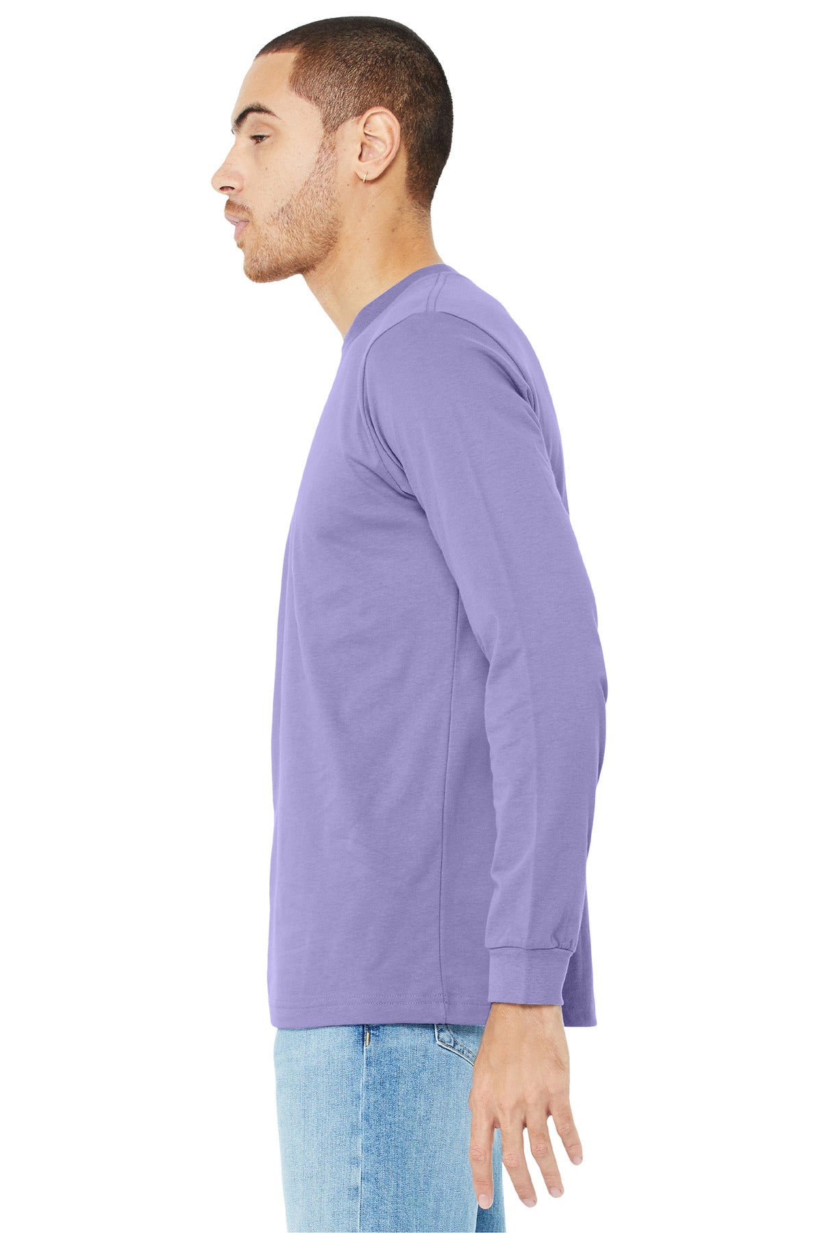 DkLavender BELLA+CANVAS Unisex Jersey Long Sleeve Tee. BC3501