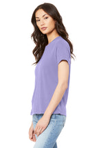 DkLavender BELLA+CANVAS Women's Relaxed Jersey Short Sleeve Tee. BC6400
