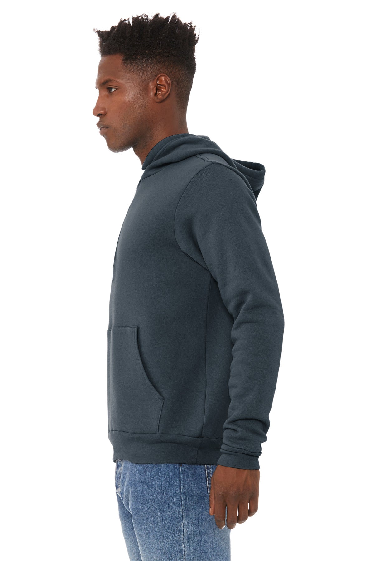 DTG Dark Grey BELLA+CANVAS Unisex Sponge Fleece Pullover Hoodie. BC3719