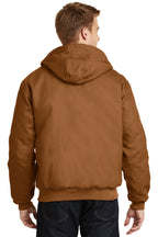 Duck Brown CornerStone - Duck Cloth Hooded Work Jacket. J763H