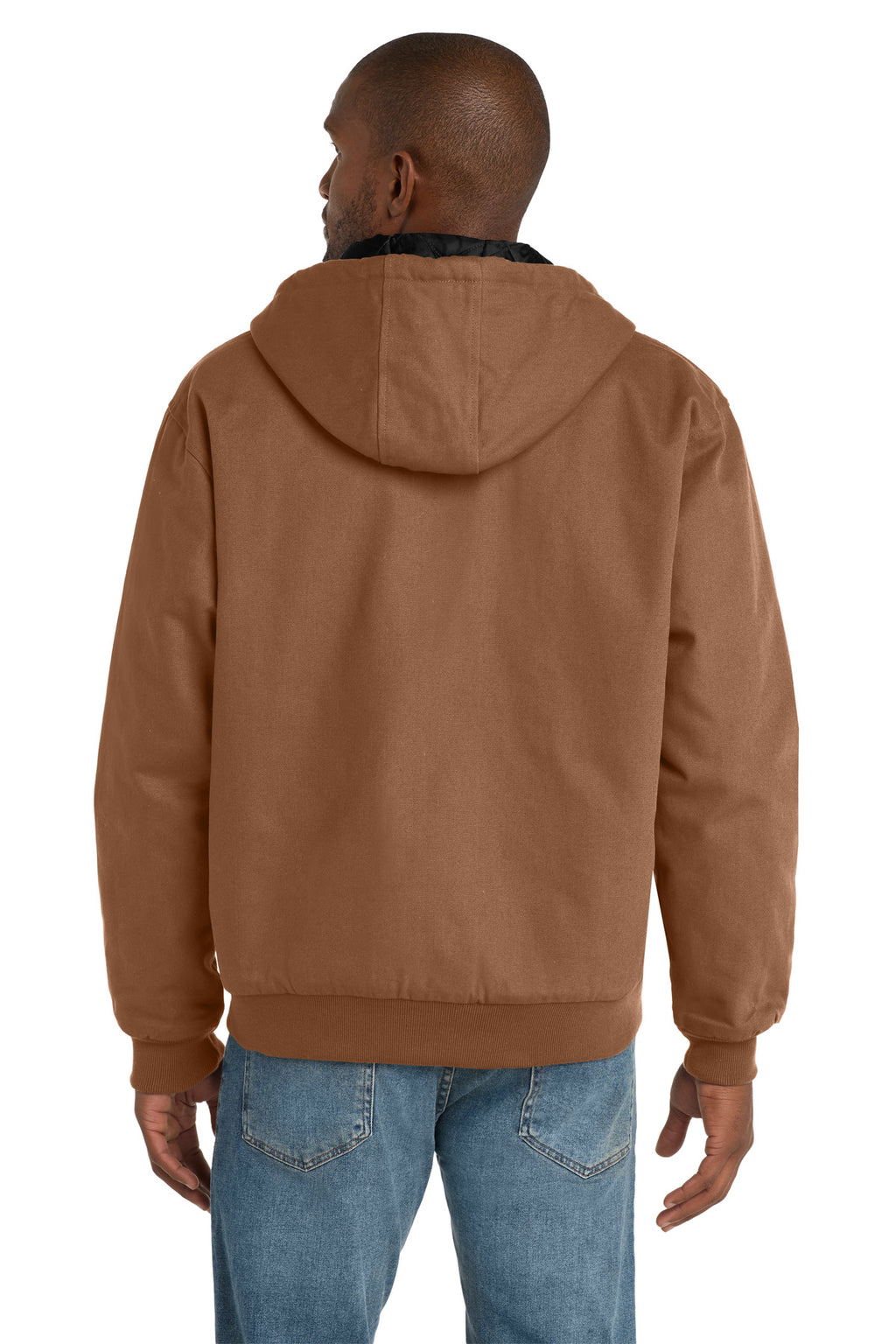 Duck Brown CornerStone - Duck Cloth Hooded Work Jacket. J763H