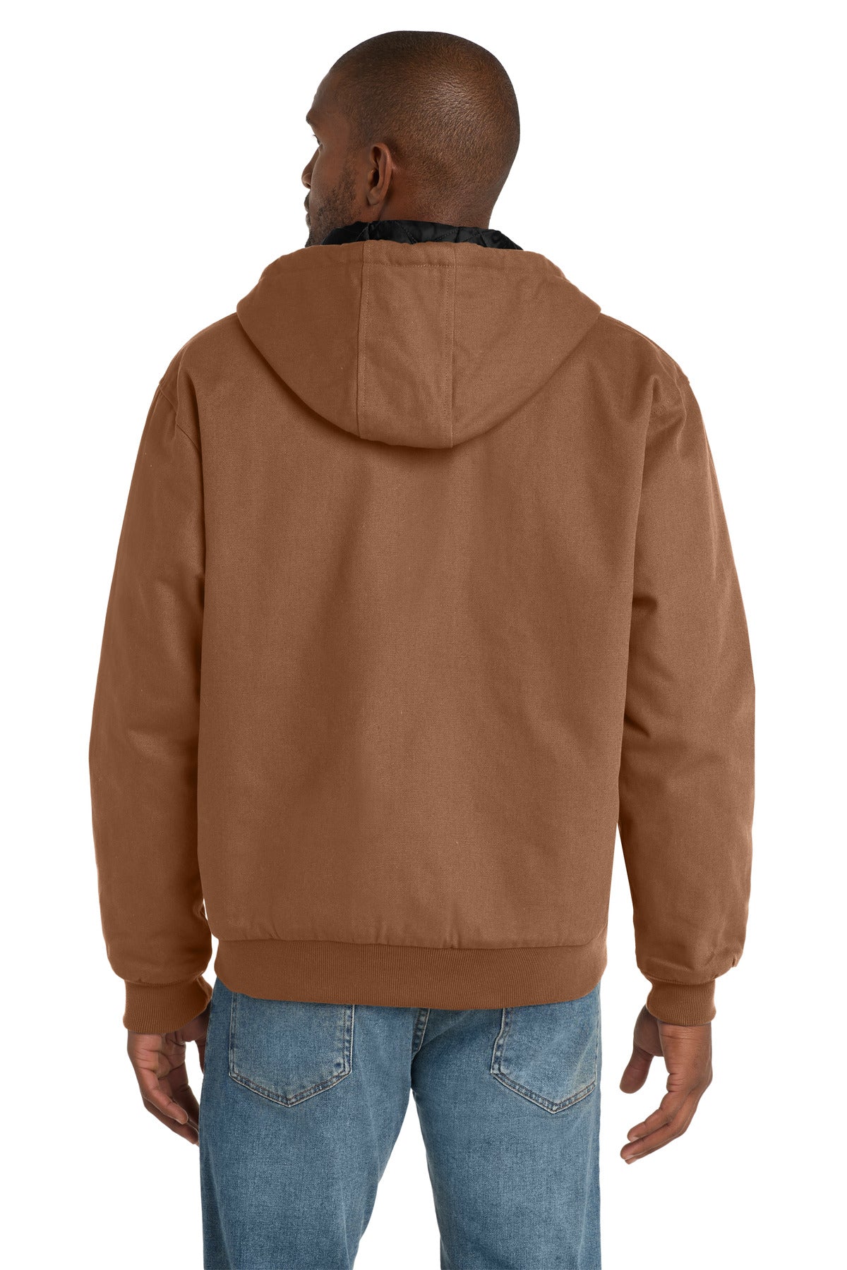 Duck Brown CornerStone - Duck Cloth Hooded Work Jacket. J763H