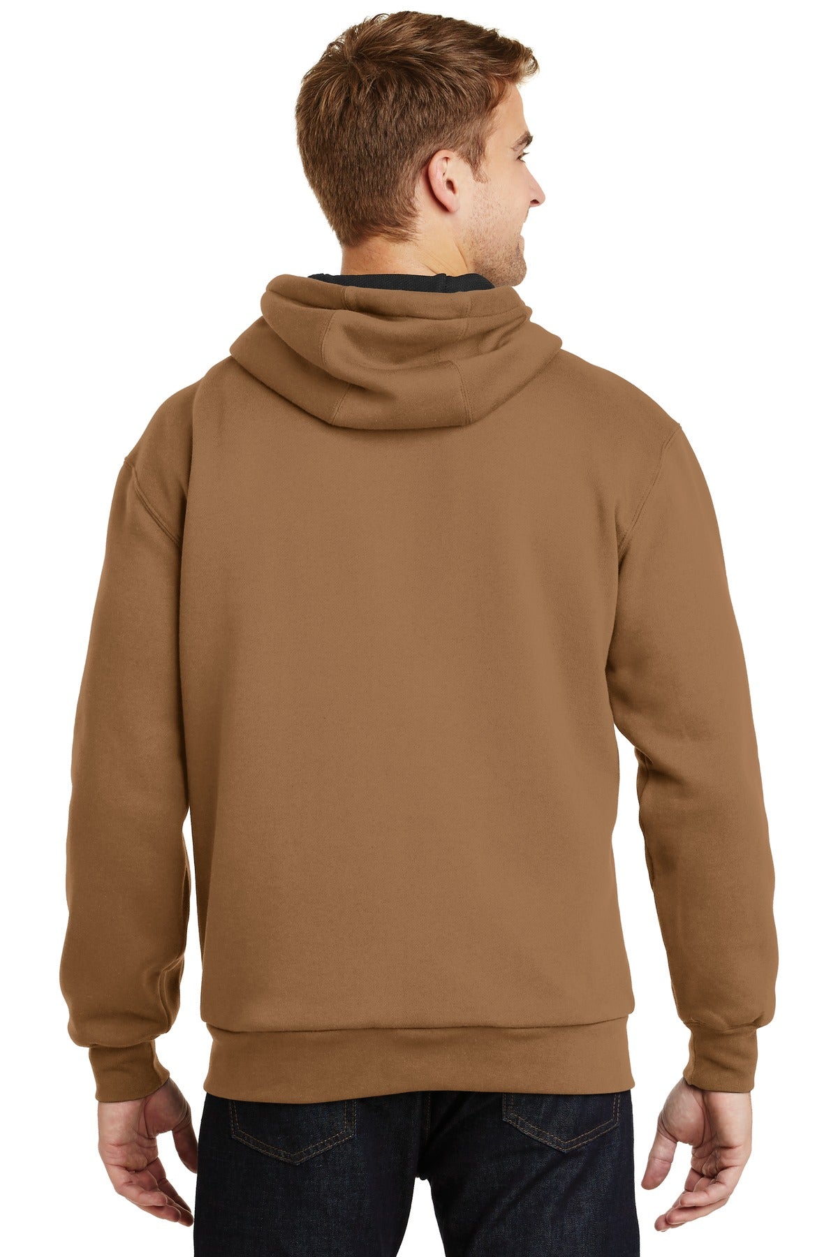 Duck Brown CornerStone - Heavyweight Full-Zip Hooded Sweatshirt with Thermal Lining. CS620