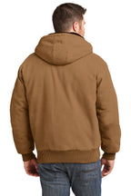 Duck Brown CornerStone Washed Duck Cloth Insulated Hooded Work Jacket. CSJ41
