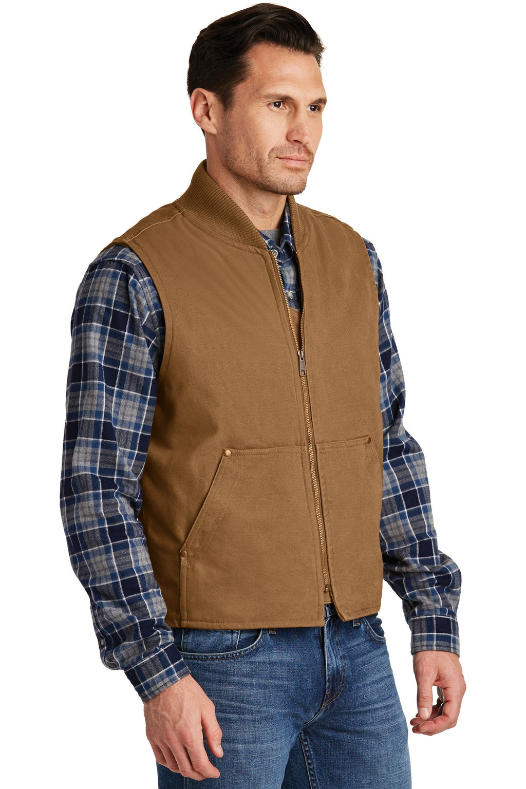 Duck Brown CornerStone Washed Duck Cloth Vest. CSV40