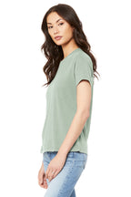 DustyBlue BELLA+CANVAS Women's Relaxed Jersey Short Sleeve Tee. BC6400