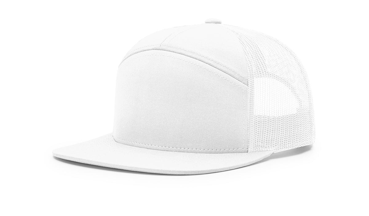 White 7 Panel Mesh Back