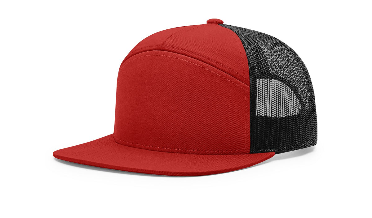 Red/Black 7 Panel Mesh Back