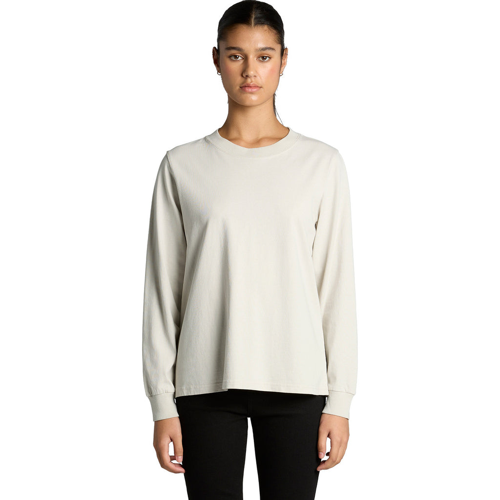 Front View of  Wo's Heavy Faded L/S Tee | 4083  grouped