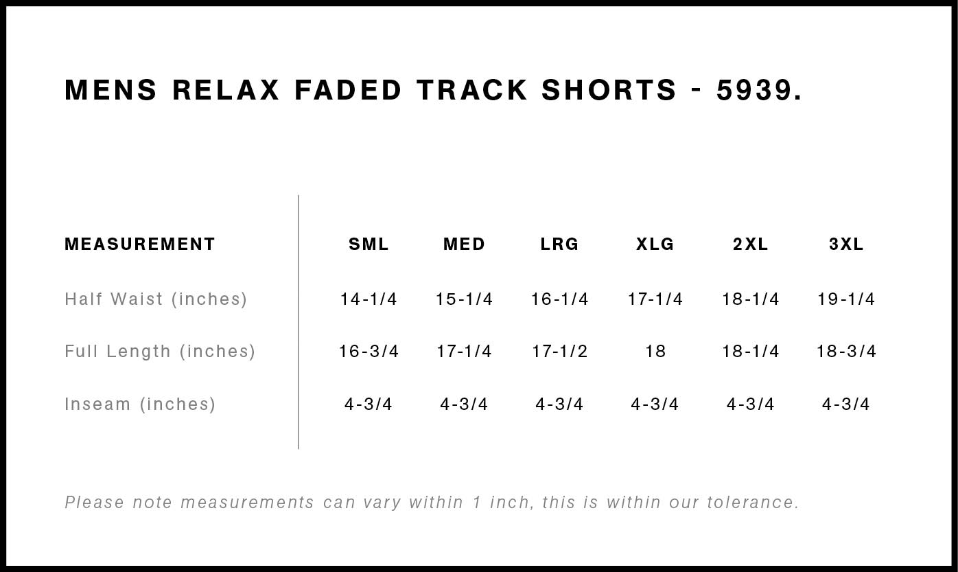 Relax Faded Track Shorts 18" | 5939  grouped