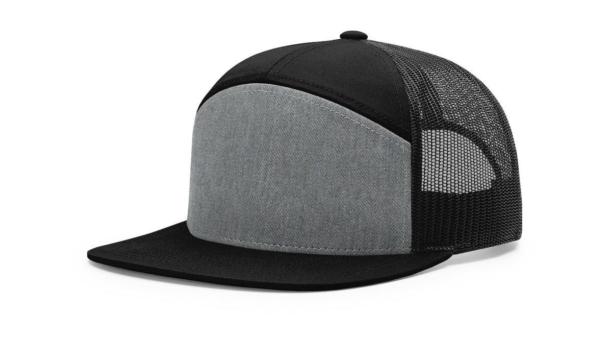 Heather Grey/Black 7 Panel Mesh Back
