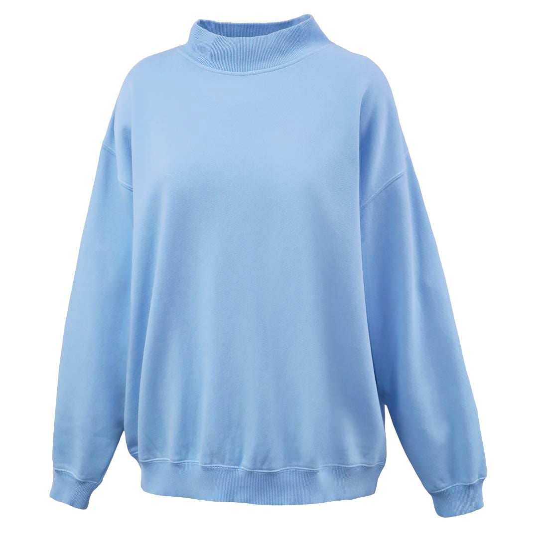 Crystal Blue Saltwash Mockneck