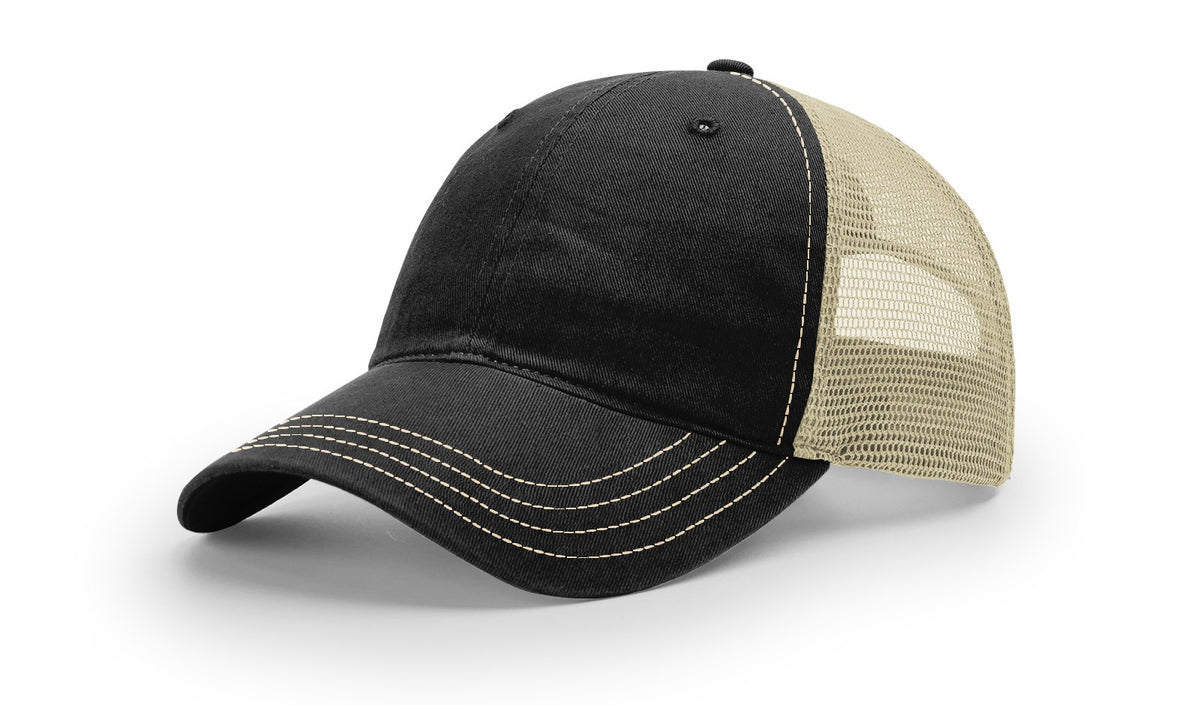 Black/Khaki Garment Washed Trucker