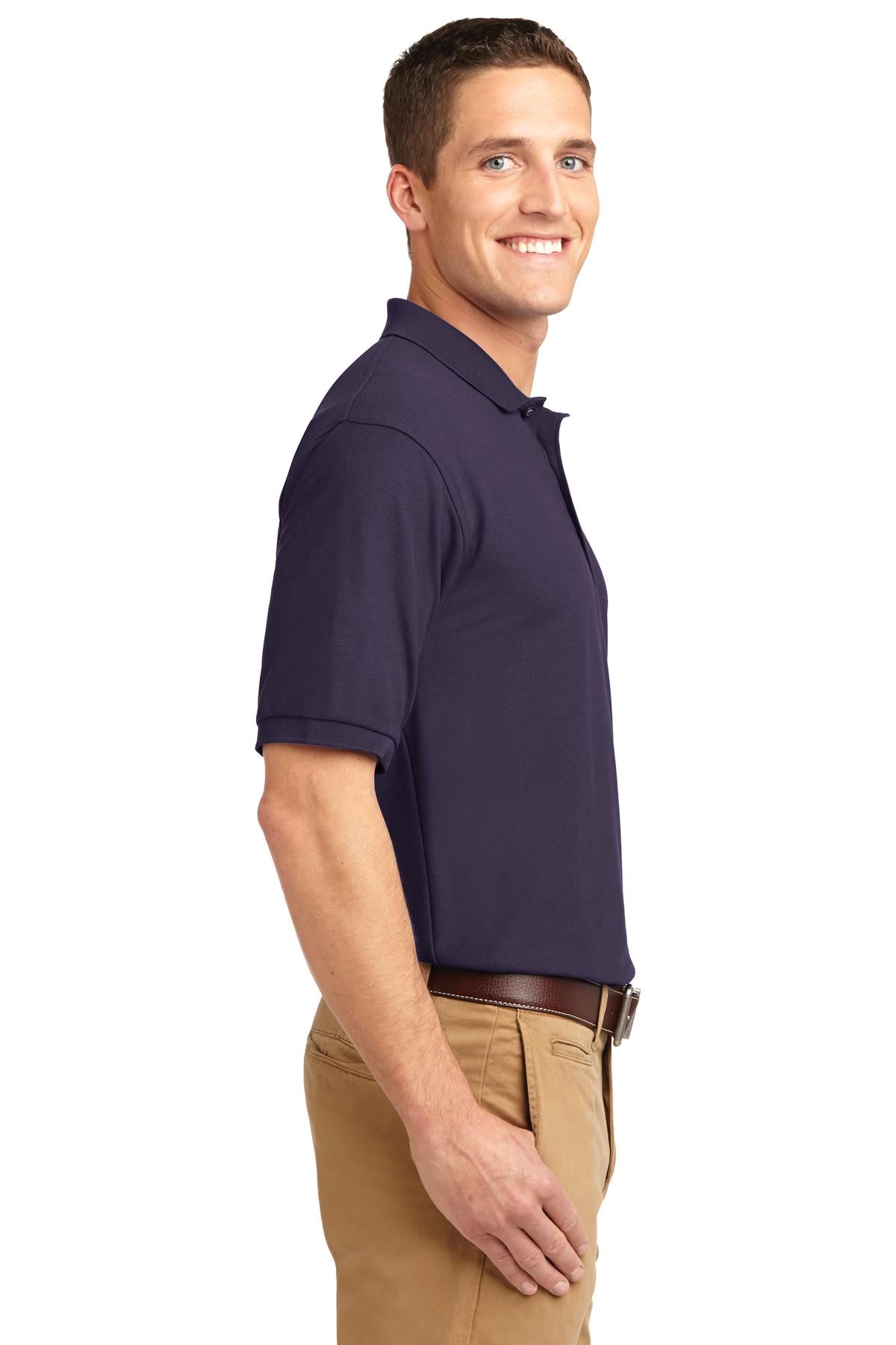 Eggplant Port Authority Silk Touch Polo K500