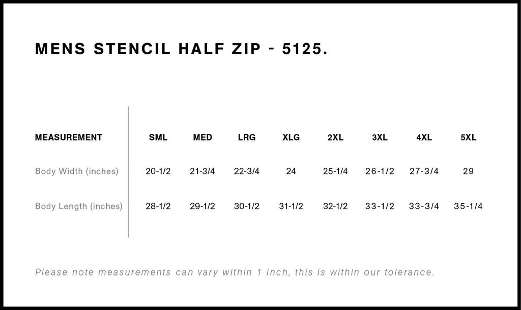 Stencil Half Zip Crew | 5125  grouped