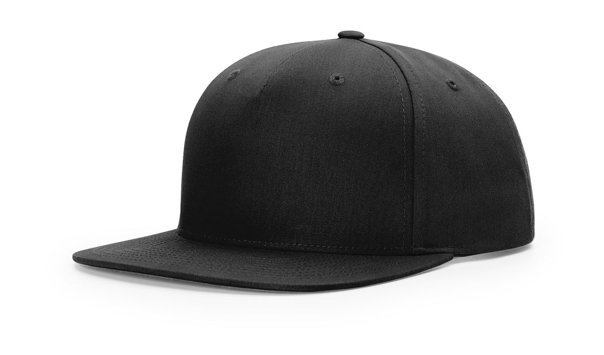 Black Pinch Front Structured Snapback