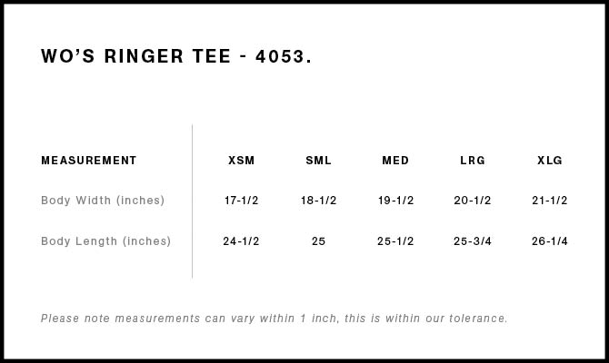 Wo's Maple Ringer Tee | 4053  grouped
