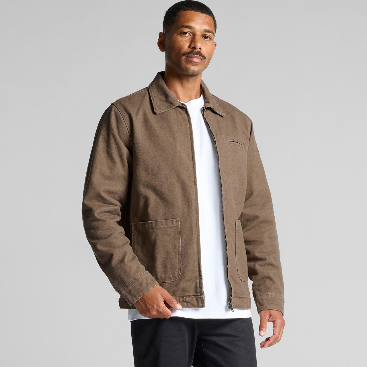 Rear View of  Canvas Heavy Jacket | 5527  grouped