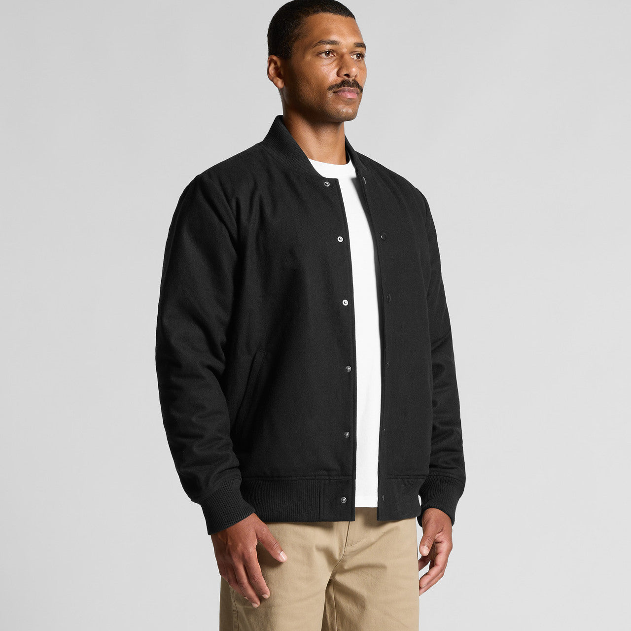 Right View of  Felt Bomber Jacket | 5512  grouped