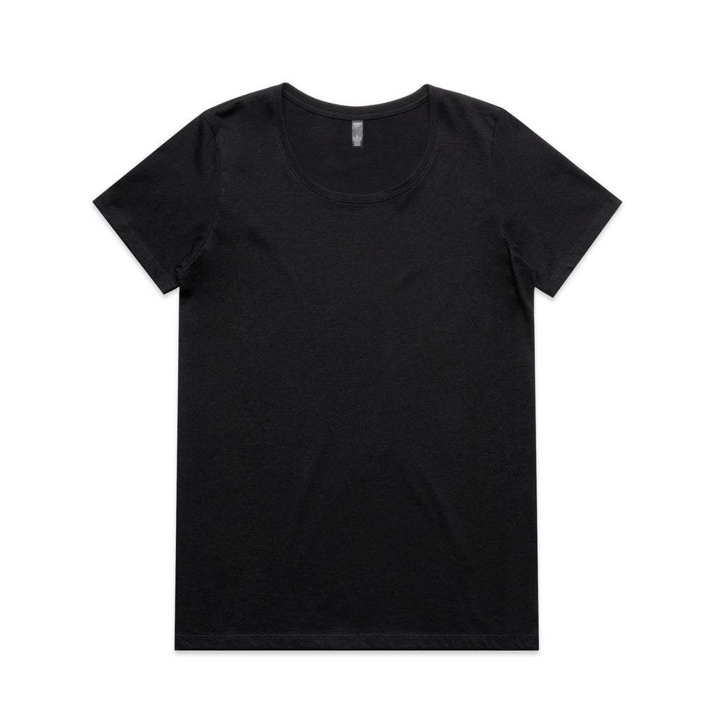 BLACK Wo's Maple Scoop Tee | 4019