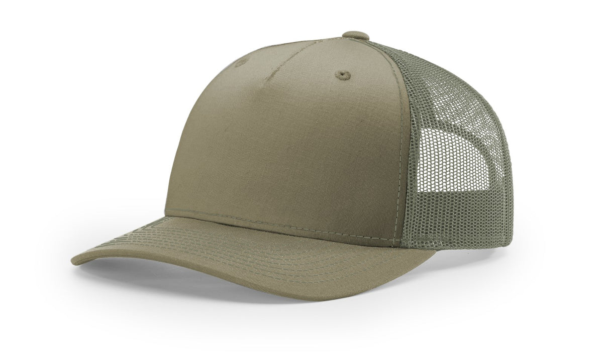 Pale Khaki/Loden Five Panel Trucker