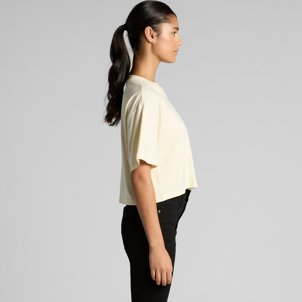 Left View of  Wo's Martina Crop Tee | 4093  grouped