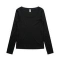 BLACK Wo's Organic Rib L/S Tee | 4075