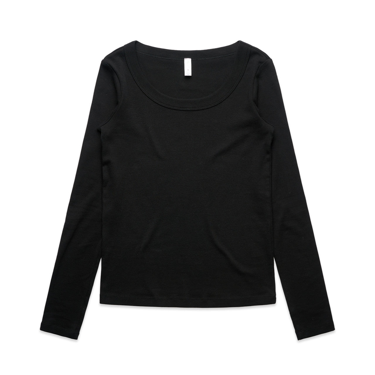 BLACK Wo's Organic Rib L/S Tee | 4075